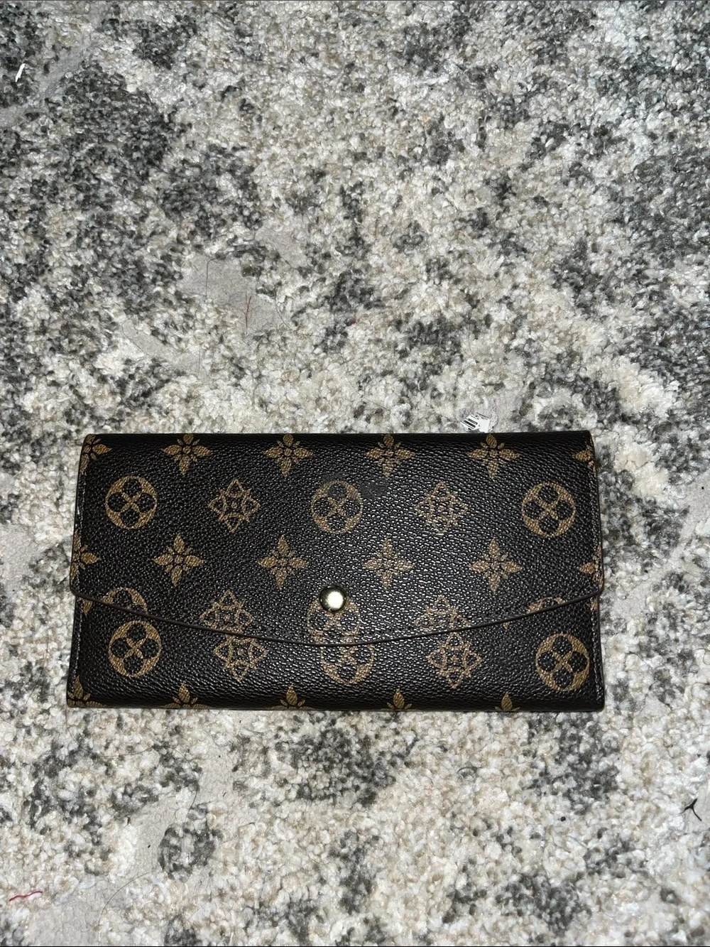 Designer-Style Brown Monogram Wallet